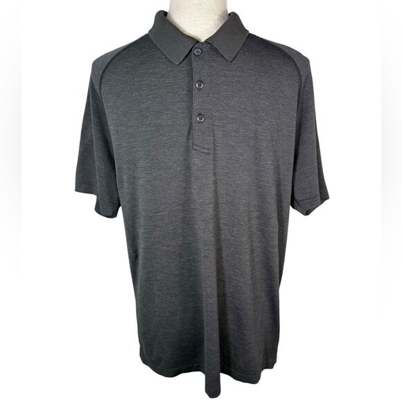 Lululemon Men’s Graphite Grey Metal Vent Tech Polo Shirt - Picture 2 of 6